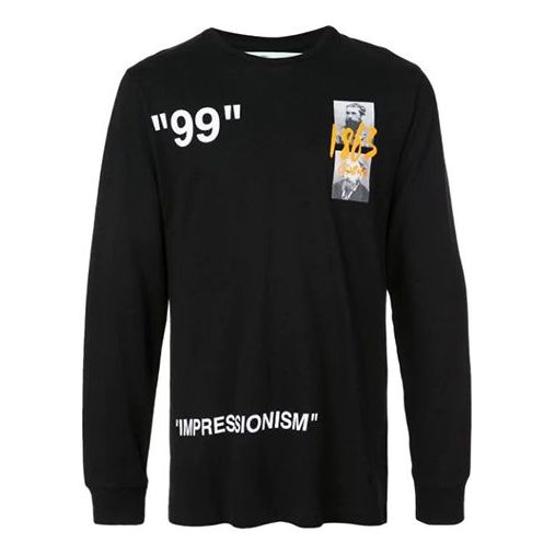 Off-White Summer 1863 Impressionism Print Long Sleeve T-Shirt OMAB001R191850091088