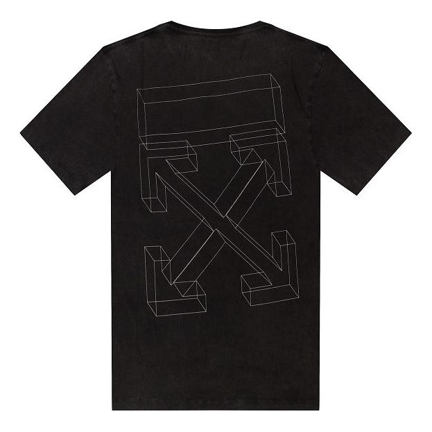 Off-White Arrows Sketch Cotton Short Sleeve Oversized OMAA038E181850021001