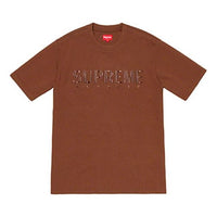 Supreme SS19 Gradient Logo Tee Brown Logo Tee SUP-SS19-742