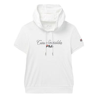 (WMNS) FILA Drawstring hooded Short Sleeve White F11W028173F-WT