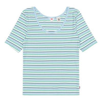 Levis Stripe Round Neck Short Sleeve Blue 85395-0003