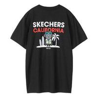 Skechers Knit Printing Short Sleeve Couple Style Black L220U067-002K