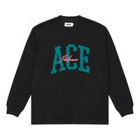 PALACE ACE Longsleeve Alphabet Pattern Embroidered Round Neck Black P20ES020