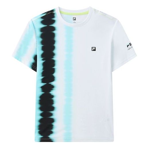 FILA Gradient Printing Round Neck Short Sleeve White A11M121107F-WT