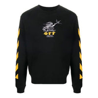 Off-White Embroidered Stripe Logo Pullover Black OMBA025F20FLE0101018