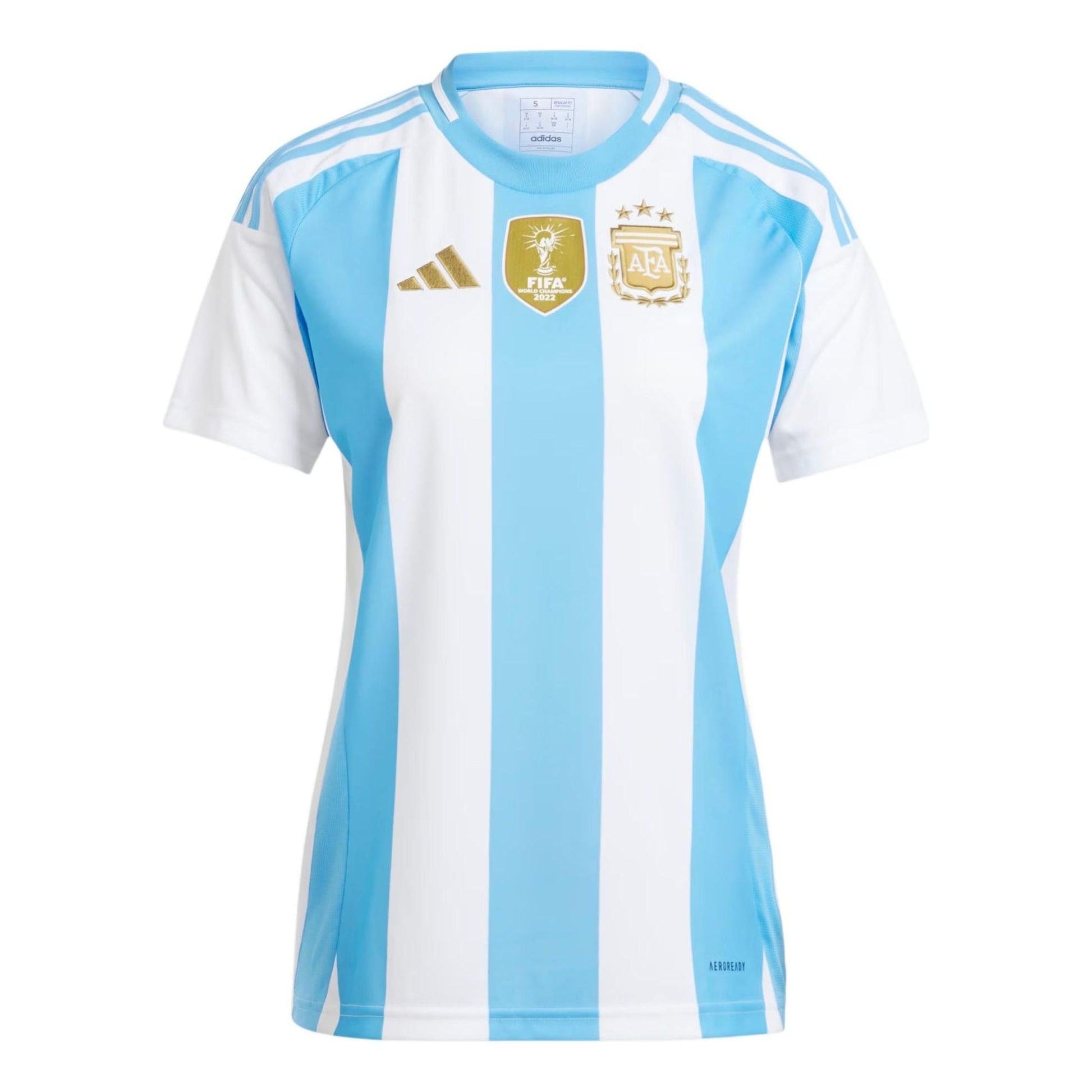 (WMNS) adidas Argentina 24 Home Soccer Jersey Asia Sizing 'White Blue' IP8386