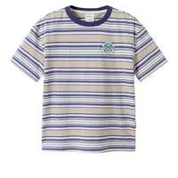 (GS) ASICS Stripe T-shirt 'Beige Blue' 332241173018