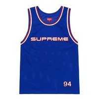 Supreme Rhinestone Basketball Jersey 'Blue White' SUP-SS19-10403