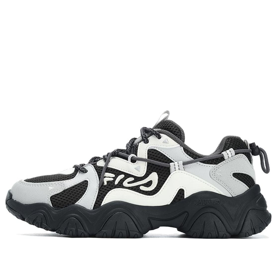 (WMNS) FILA Fluid 4 Sneakers 'Black Grey White' F12W332113FFC