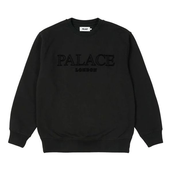 PALACE Classic Minimalistic Alphabet Logo Round Neck Unisex Black P20CS110
