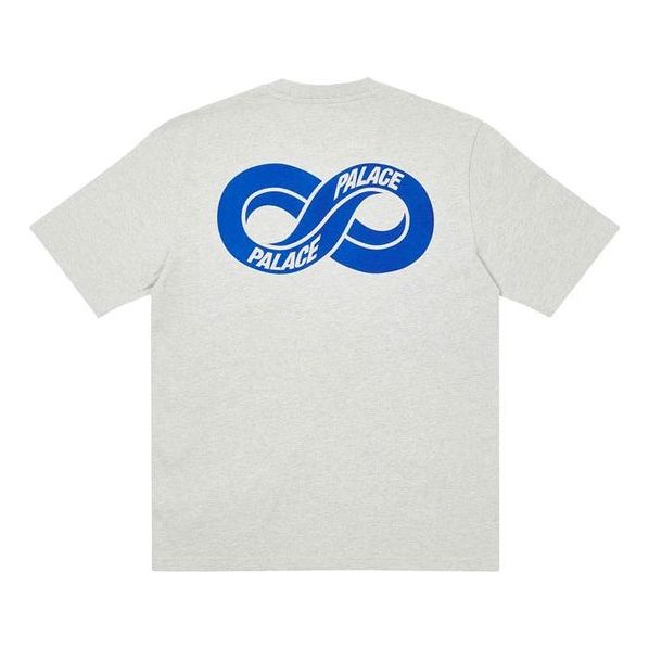PALACE x INFINITY Crossover Chest Logo Loose Round Neck Short Sleeve Gray T-Shirt P20TS040