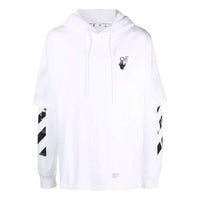 Men's Off-White FW21 Logo Printing Pullover Loose Fit White OMBB087F21FLE0050110