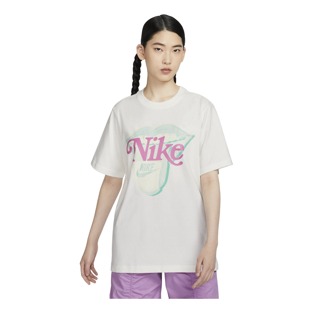(WMNS) Nike Sportswear Essential Graphic T-Shirt Asia Sizing 'Sail' HM4594-133