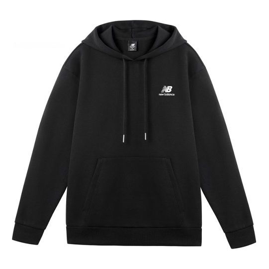 New Balance Logo Print Hoodie Asia Sizing 'Black White' AMT11308-BK