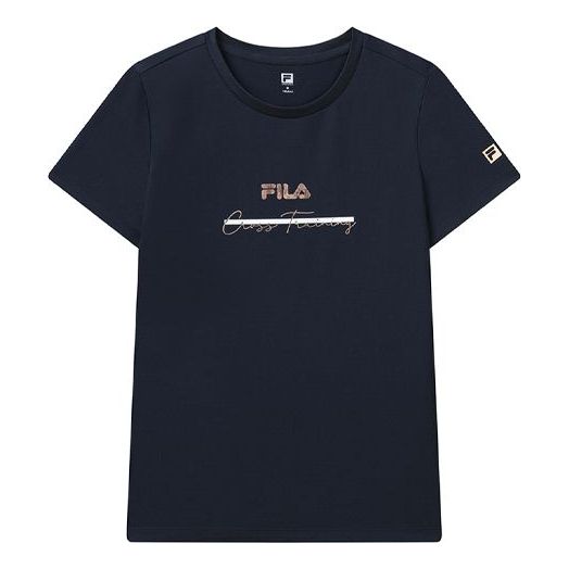 (WMNS) FILA Athletics Printing Blue A11W121104F-NV