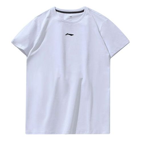 Li-Ning Chest Logo Casual Sports Round Neck Short Sleeve 'White' AHSN319-1