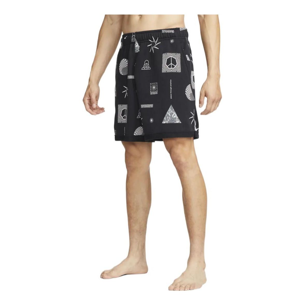 Men's Nike Printing Full Print Straight Shorts Black DM6547-010