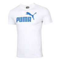 PUMA Logo Alphabet Round Neck Short Sleeve White 588011-02