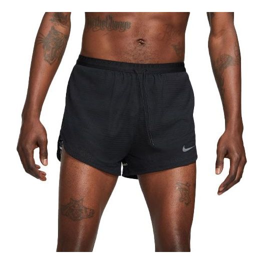 Nike Dri-fit Run Division Pinnacle Casual Solid Color Running Shorts Black DA1295-010