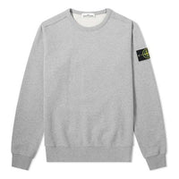 Men's STONE ISLAND Garment Dyed logo Sleeve Round Neck Gray 711562720-V0M64