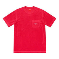 Supreme SS19 Terry Pocket Tee Short Sleeve Unisex Red SUP-SS19-10575