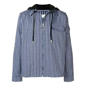Off-White SS19 Diag Zip-up Fleece Men Blue OMGA065S19D200173088