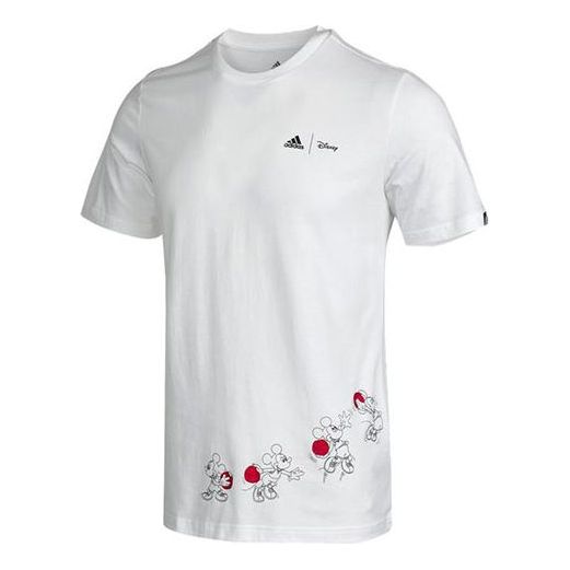 adidas x Disney Jointly Signed Causual Sports Round Collar Printing Male White GL3219