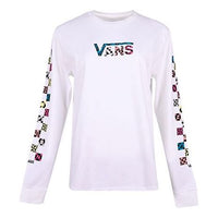 (WMNS) Vans Checkerboard Logo long Sleeve White VN0A4UKPWHT