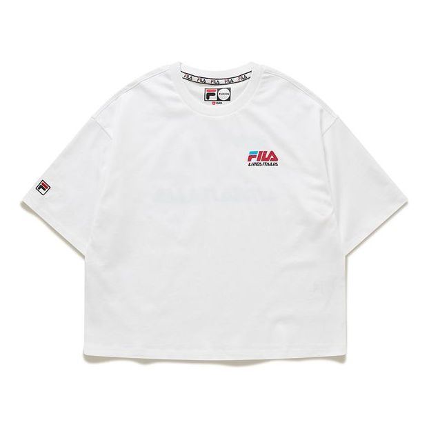 (WMNS) FILA FUSION LINEAITALIA Round Neck Short Sleeve White T11W026101F-WT
