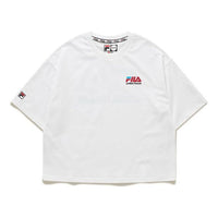 (WMNS) FILA FUSION LINEAITALIA Round Neck Short Sleeve White T11W026101F-WT