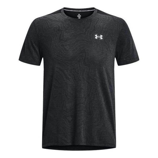 Under Armour Streaker Topographic T-Shirt 'Black' 1373211-001