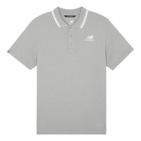 New Balance Short Sleeve Polo Shirt Asia Sizing 'Grey' AMT01983-TAG