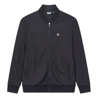 Men's FILA Logo Zipper Mesh Collar Navy Blue Jacket F11M028510F-NV