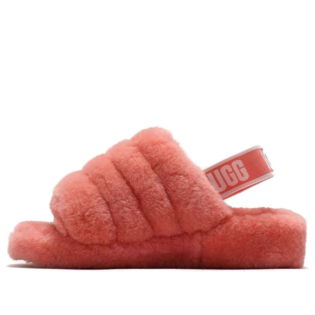 (WMNS) UGG Fluff Yeah Slide Minimalistic Casual Thick Sole Shoe Pink 1095119-LNT