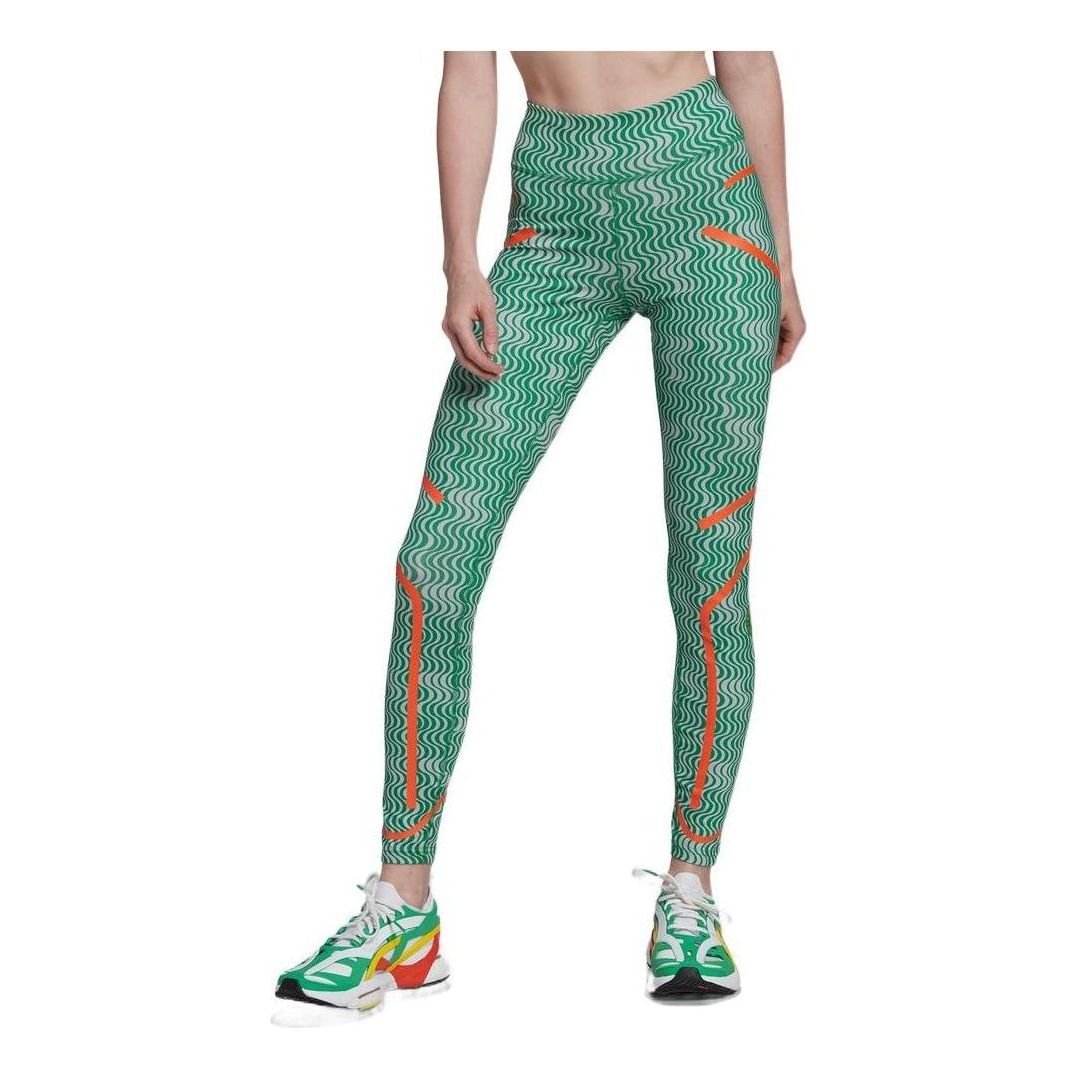 (WMNS) adidas by Stella McCartney TruePurpose Printed Training Legging Asia Sizing 'Green Orange' HI6046