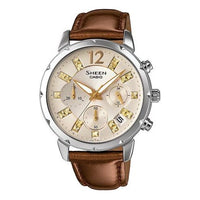 CASIO Waterproof Brown/Beige Gold Analog SHE-5024BL-9A