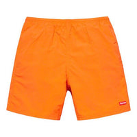 Supreme SS19 Nylon Water Short Solid Color Casual Shorts Unisex Orange SUP-SS19-10454