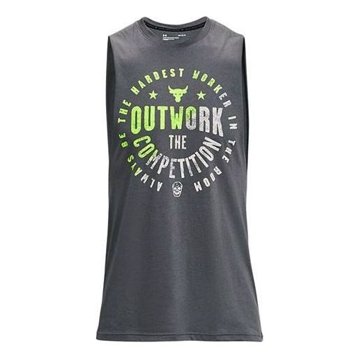 Under Armour Project Rock Outwork Tank 'Grey Green' 1363556-012
