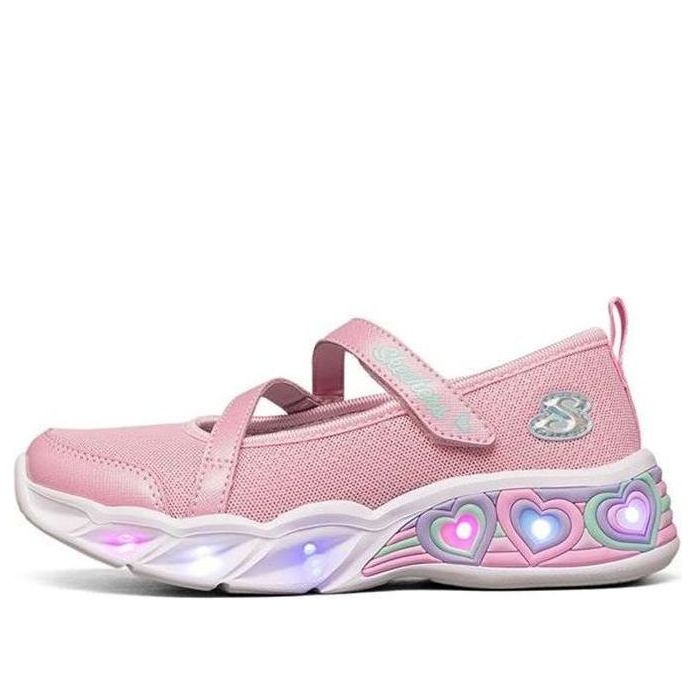 (GS) Skechers Sweetheart Lights 'Pink White' 302303L-PNK