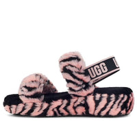 (WMNS) UGG Oh Yeah One-Strap Sandals 'Black Pink' 1129252-PSLP