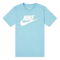 Nike Futura Icon Pure Cotton Basic Printing Short Sleeve Light Blue AR5004-424