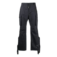 Off-White SS21 Printing Cargo Casual Pants Version Black OMCF026S21FAB0010601
