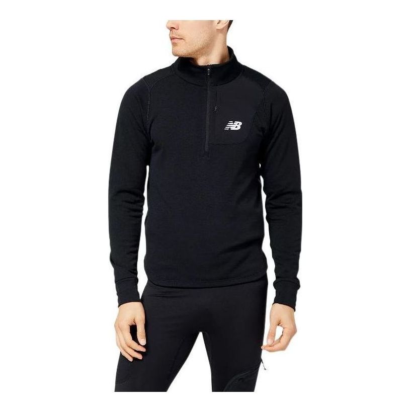 New Balance Heat Grid Half Zip Top Asia Sizing 'Black' MT23252-BK