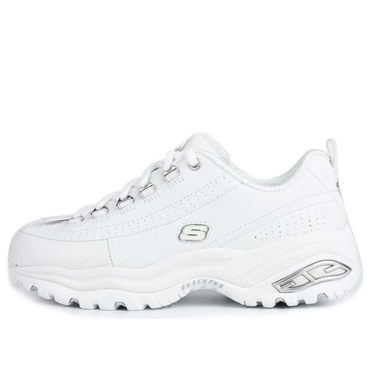 (WMNS) Skechers D'Lites Low-Top Running Shoes White 12491-WHT