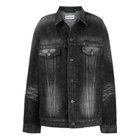 Balenciaga SS21 Logo Casual Solid Color Long Sleeves Jacket Black 620746TIW435720