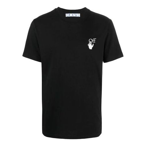 Off-White SS21 Logo Printing Short Sleeve Ordinary Version Black OMAA027S21JER0051001