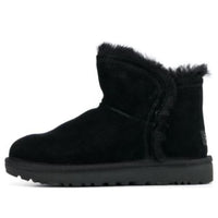 (WMNS) UGG Classic Mini Fluff High-low Boot 'Black' 1103745-BLK
