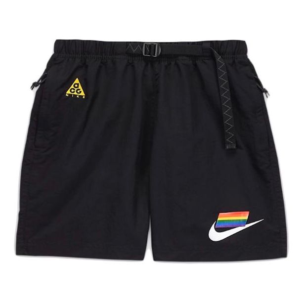 Men's Nike Betrue Rainbow Logo Black Shorts CZ9137-010