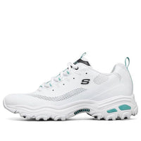 Skechers D Lites 1.0 Low Running Shoes White/Green 888014-WGR
