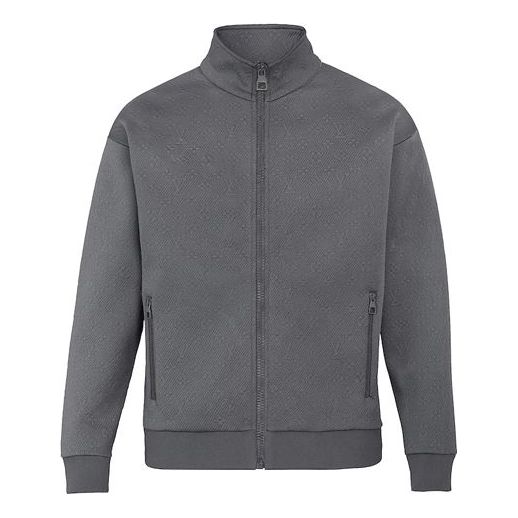 LOUIS VUITTON LV Monogram Full Zip Jacket For Men Grey 1A5VO